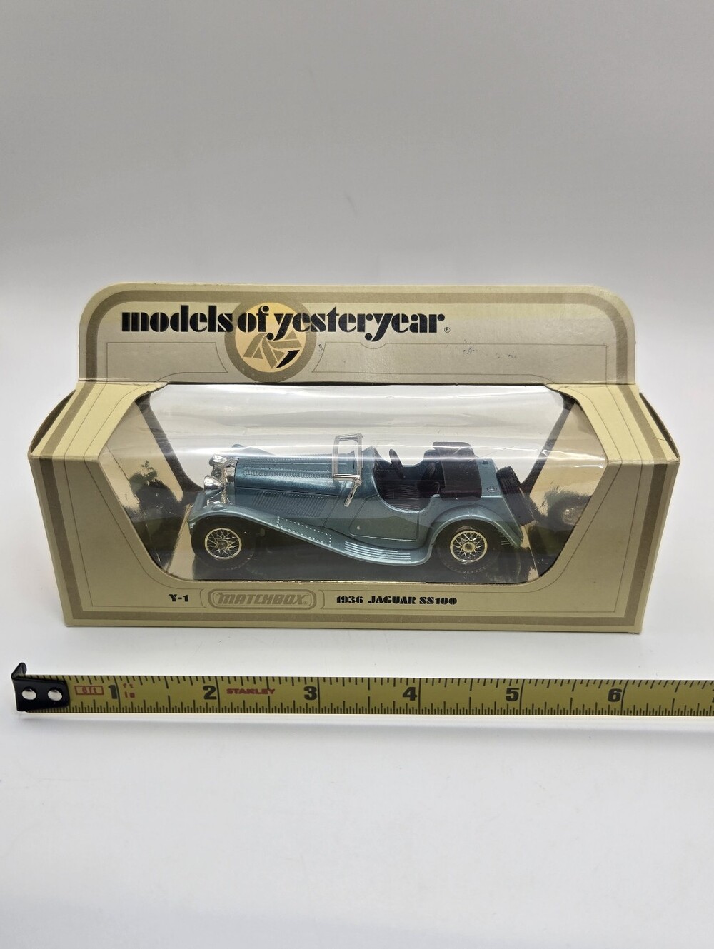 Vintage Matchbox Models of Yesteryear Y-1 1936 Jaguar SS100 diecast model car